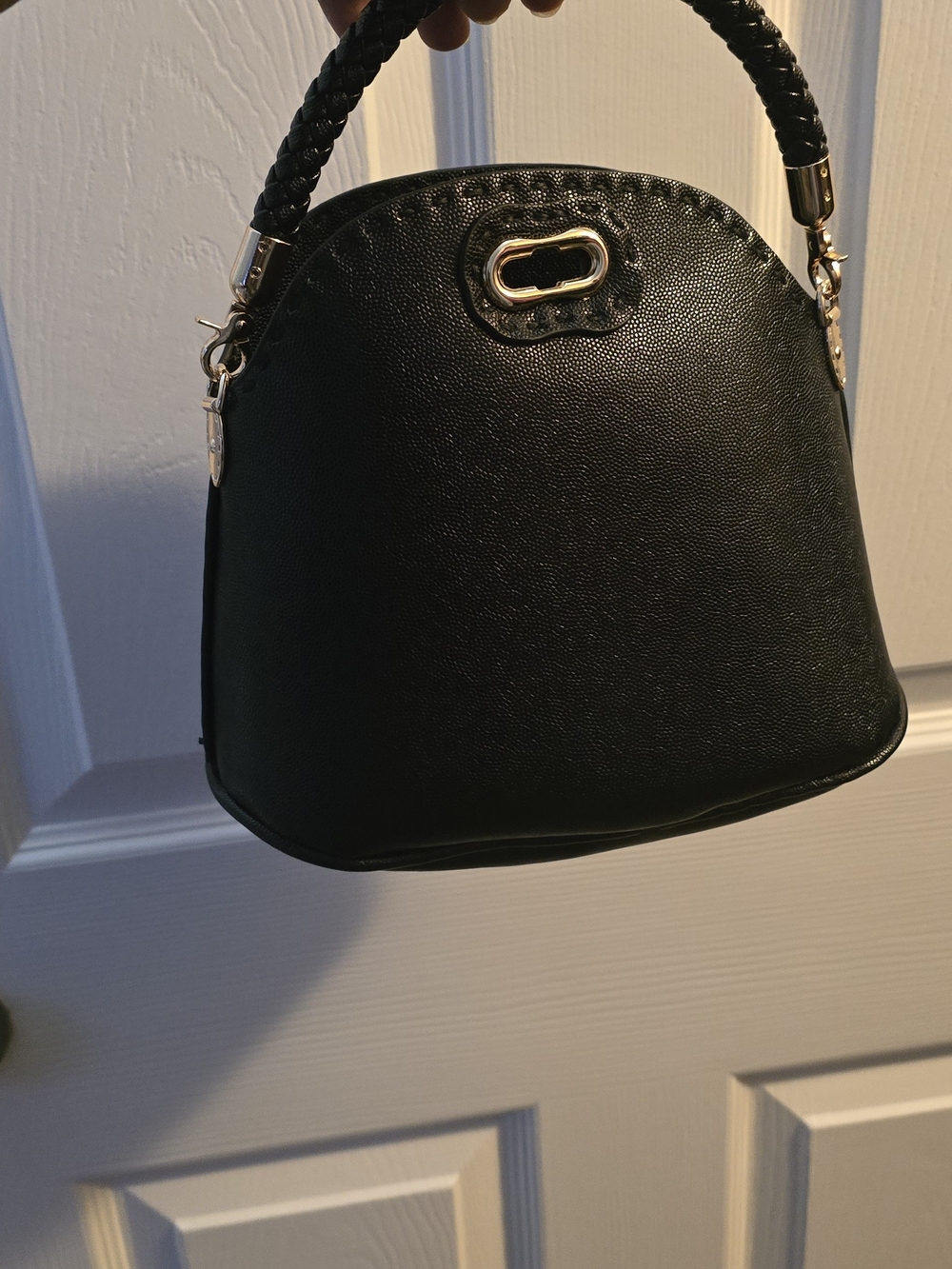 Handmade Elegant Black Top-Handle Women’s Bag